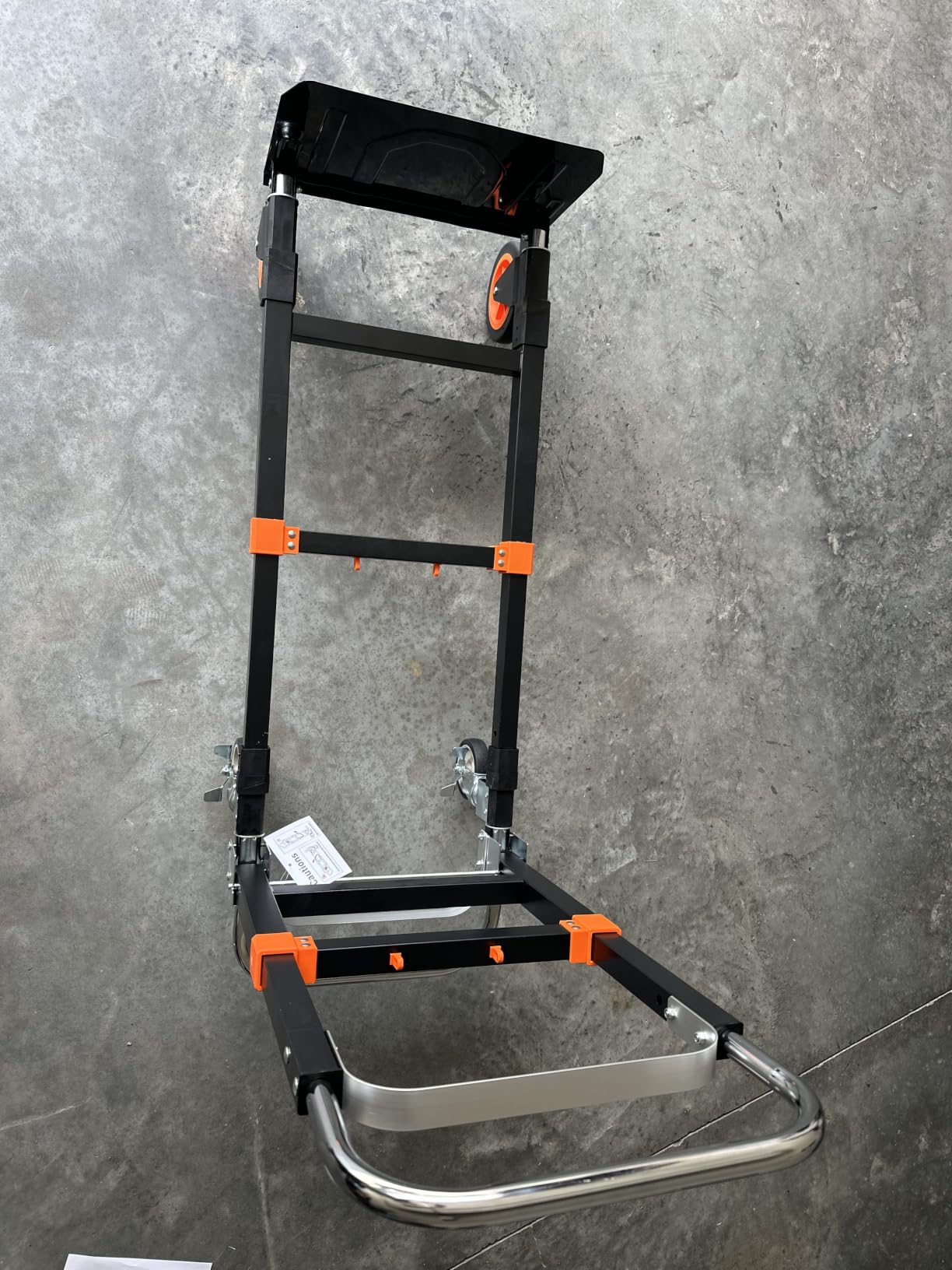 3-in-1 Folding Hand Truck, 500 lb Heavy Duty Steel Dolly | Convertible with Telescoping Handle, Rubber Wheels customer photo 2