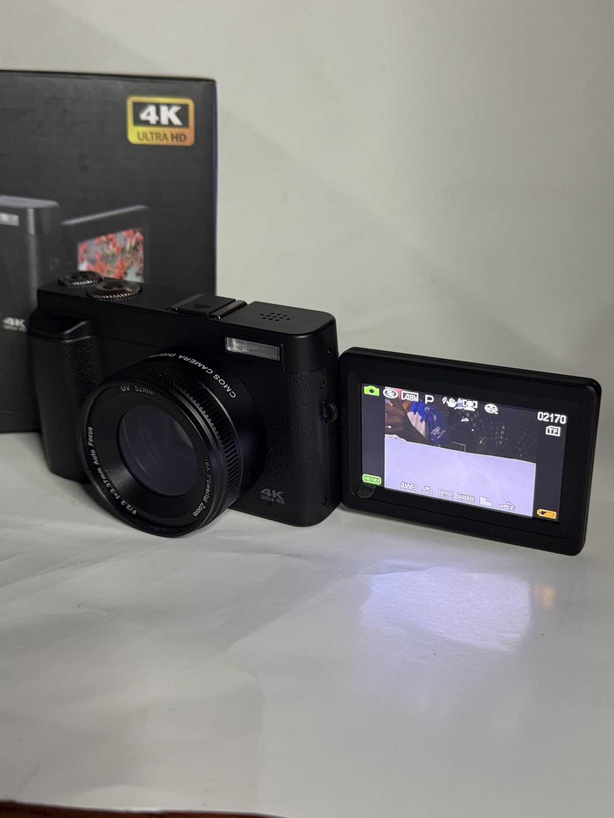Duluvulu 4K Digital Camera for Photography Autofocus, 2026 Latest 48MP Vlogging Camera for YouTube with SD Card, 2 Batteries, 3