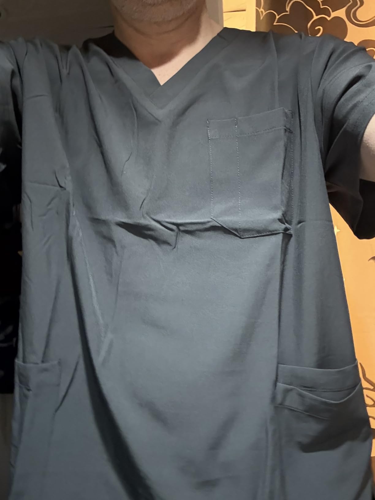 COZYFIT Scrubs for Men - V-Neck Top & Jogger Pants Scrubs Set 11 Pockets | Water-Resistant, Easy Care customer photo 1