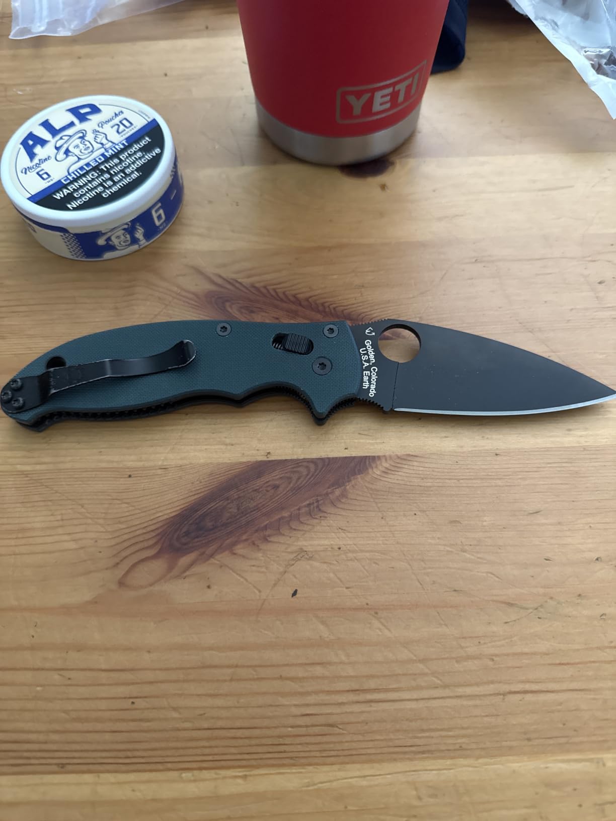Spyderco Manix 2 Folding Pocket Knife, PlainEdge, 3.37