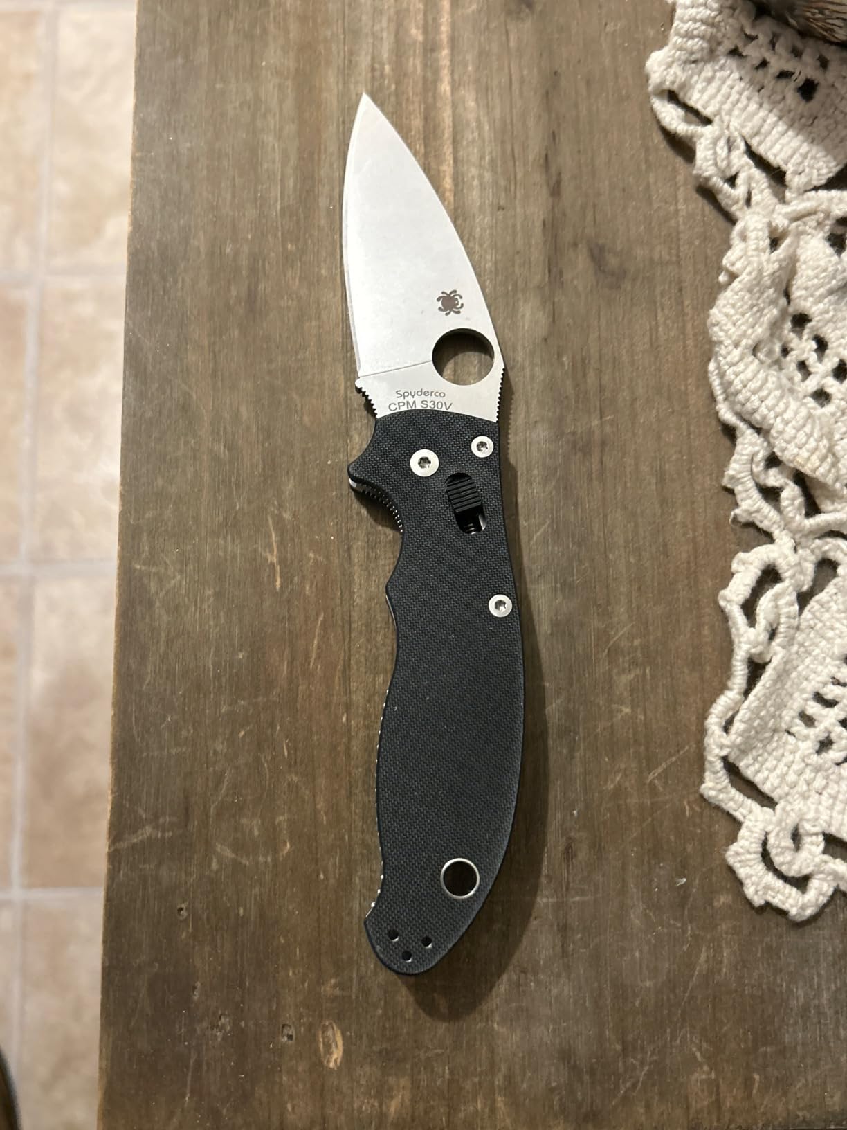 Spyderco Manix 2 Folding Pocket Knife, PlainEdge, 3.37