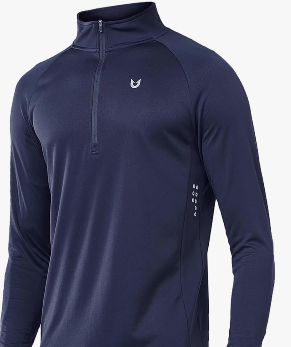 NORTHYARD Men's Quarter Zip Pullover Athletic Running Shirt Long Sleeve | 1/4 Zip Top, Quick Dry Lightweight, Moisture Wicking Breathable, Reflective Strips, Performance Workout Gym, Hiking Sports customer photo 2