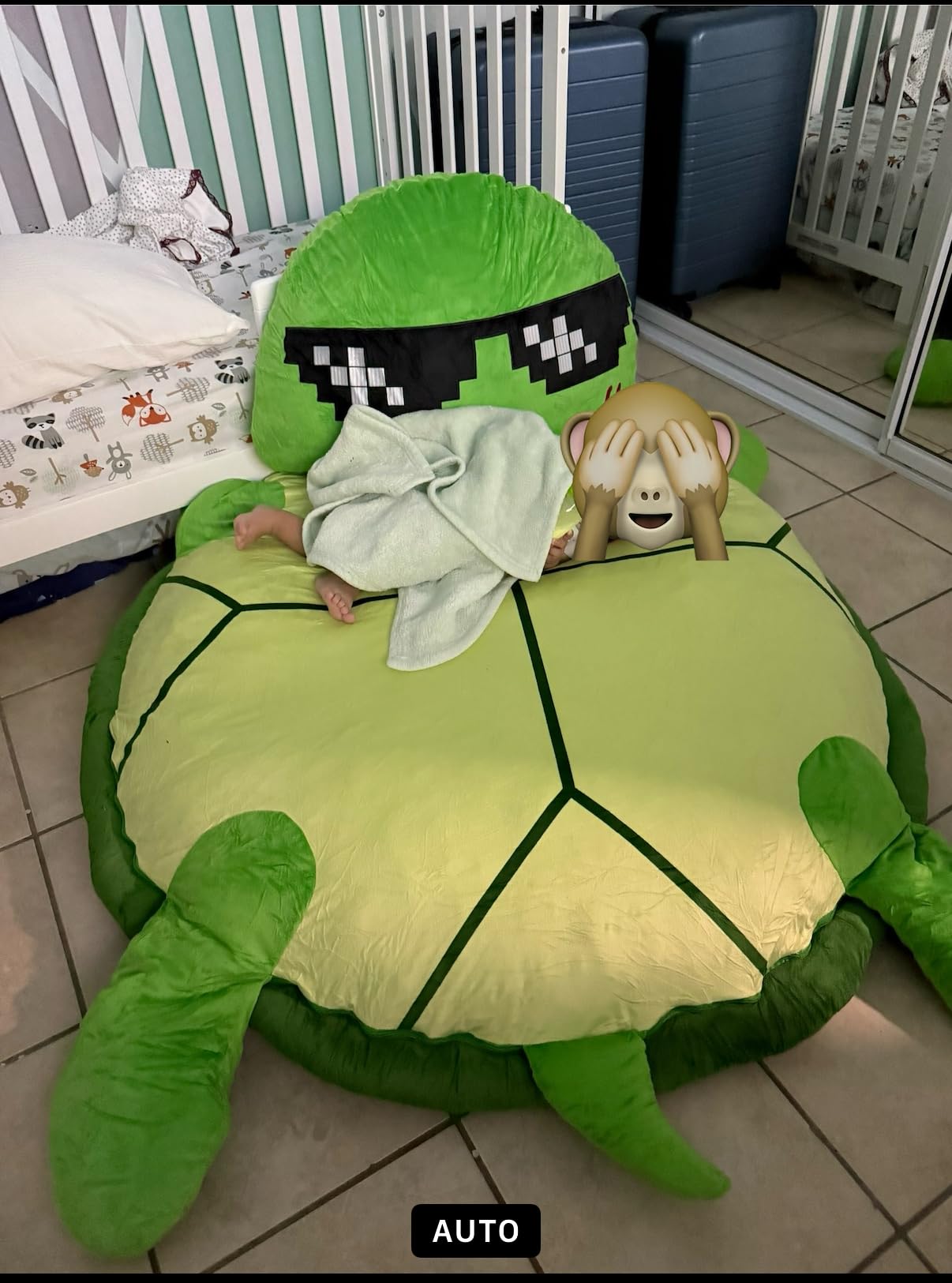 Hobestluk Bean Bag Chair Floor Bean Bag for Kids Playroom Living Room Blue | Large Animal bean bag chair Floor Cushion Washable Cover Living Room Bedroom Playroom Penguin Large Reading Gaming Chair customer photo 1