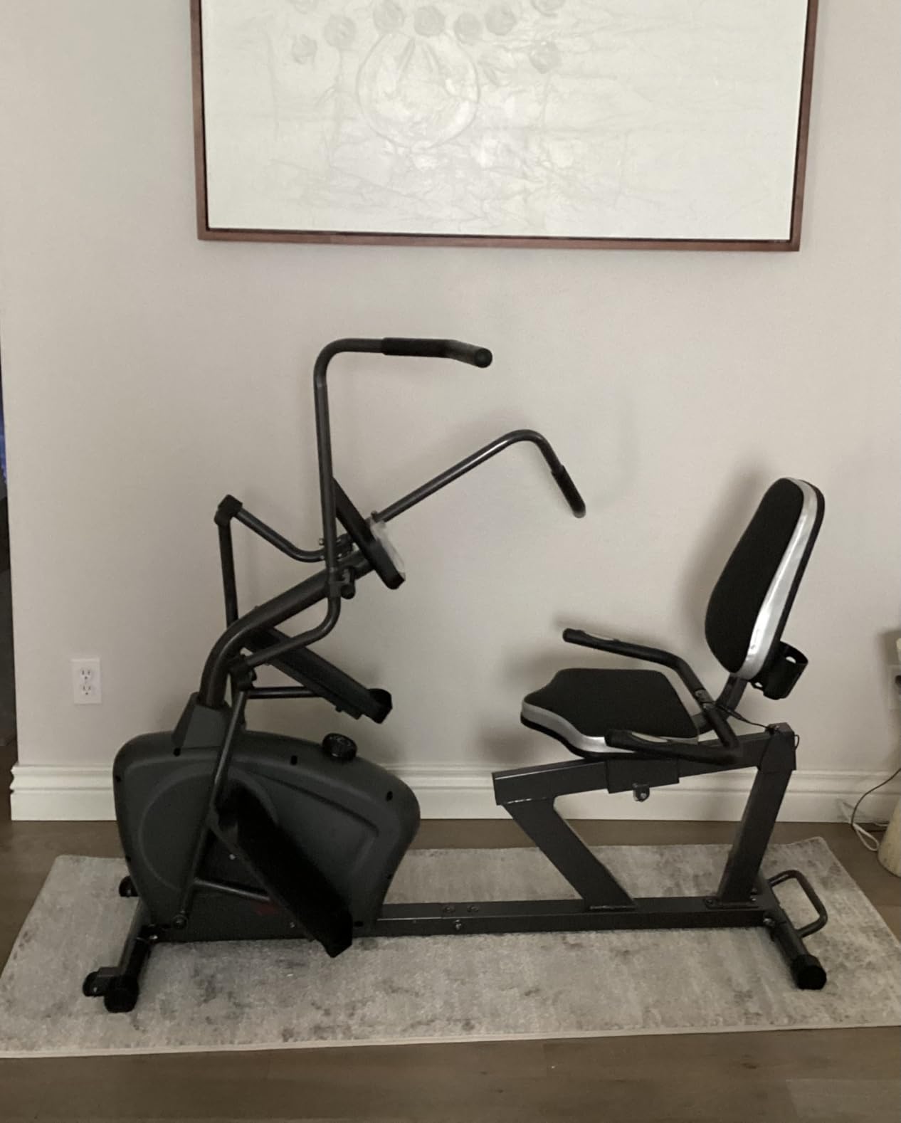 VANSWE Recumbent Elliptical Cross Trainer with Arm Exerciser | Recumbent Exercise Bike Full-Body Workout with 450 LBS Weight Capacity, Bluetooth App, Back-lit Display, Magnetic Resistance customer photo 2