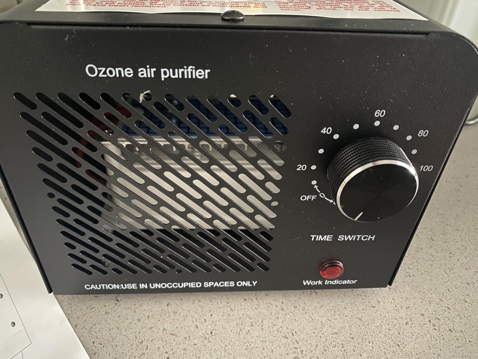 Ozone Generator 48,000mg, Commercial Ozone Machine Odor Removal, High Capacity O3 Ionizer Air Purifier Deodorizer, Portable Mini for Car, Home, Smoke, Pets, Industrial, for 4000 Square Feet -Black customer photo 1