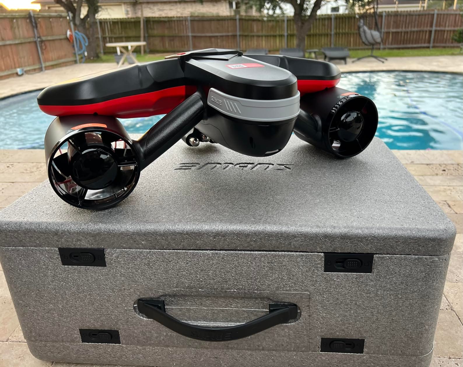 sublue Navbow Underwater Scooter Dual Motors with Action Camera Mount Low Battery Alarm 3 Gear Speed 2m/s 60 Minutes 40M Swimming Pool Diving Snorkeling Water Scooter for Adults customer photo 1