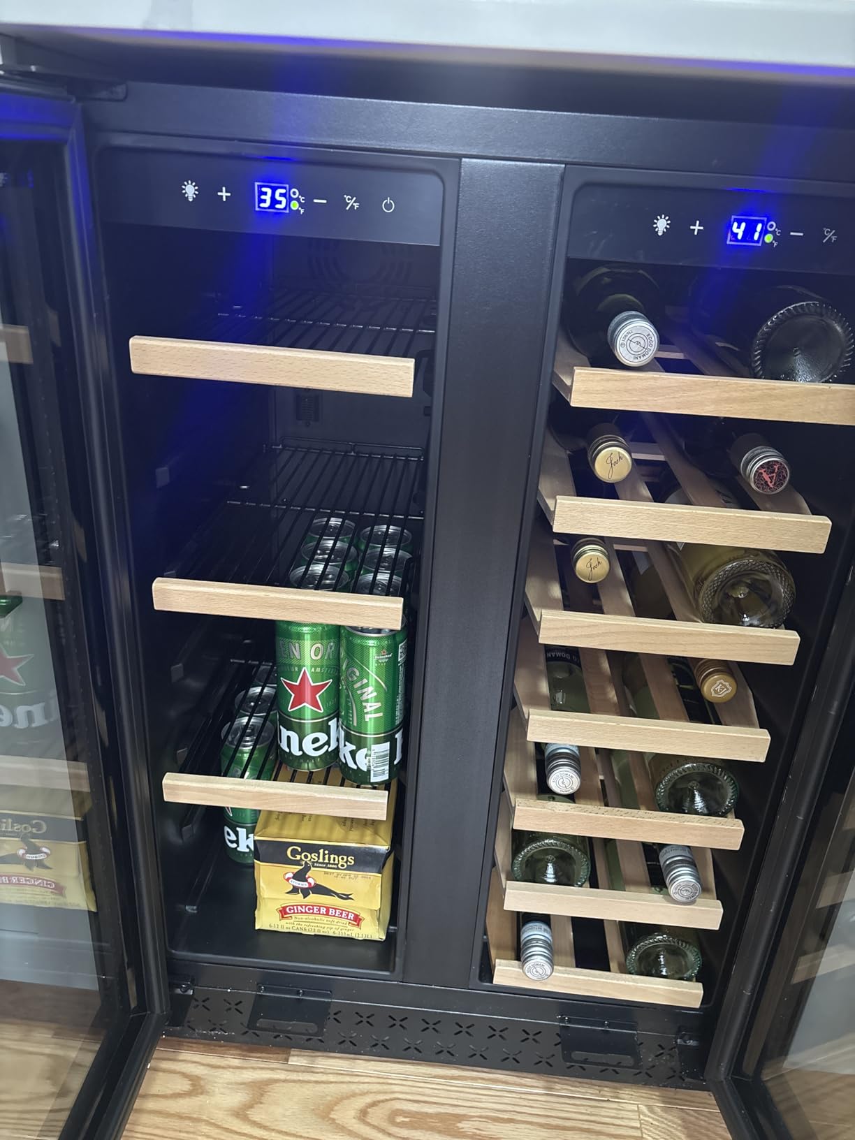 FoMup Commercial Display Refrigerator with Reversible Glass Door, Upright Beverage Cooler Merchandiser, Drink Fridge with Door Lock for Restaurant Supermarket Convenience Store, 13.8 Cu.Ft customer photo 1