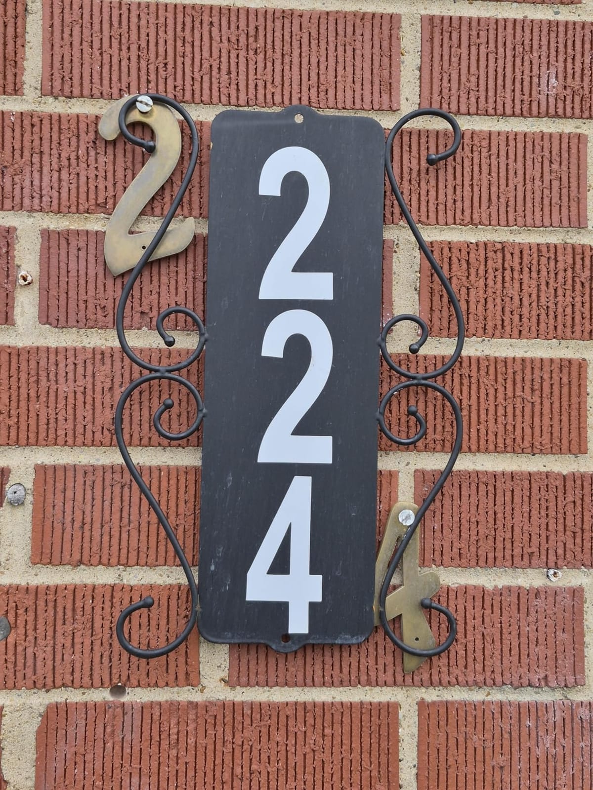 Metal Address Plaque, Address House Number, Waterproof | Horizontal & Vertical Mounted Address Sign for Home Office Street Driveway Yard Mailbox customer photo 1