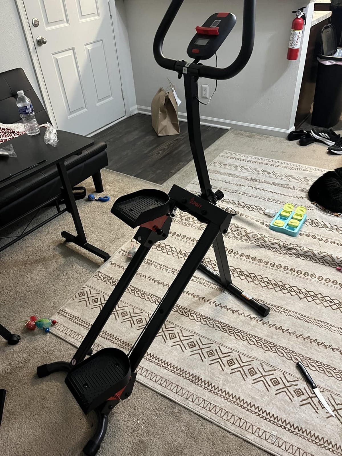 Sunny Health & Fitness Foldable Stair Climber with Extended Step Range | Home Cardio, 21.5