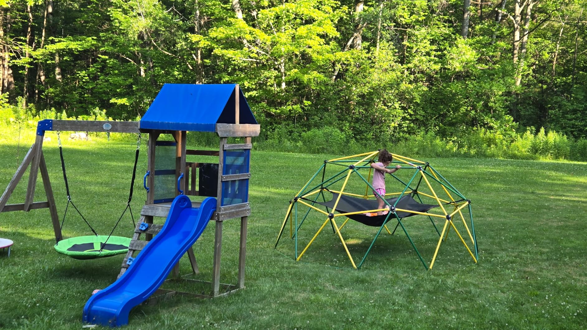 Amictoy Climbing Dome with Hammock and Swing, 10FT Backyard Jungle Gym customer photo 1