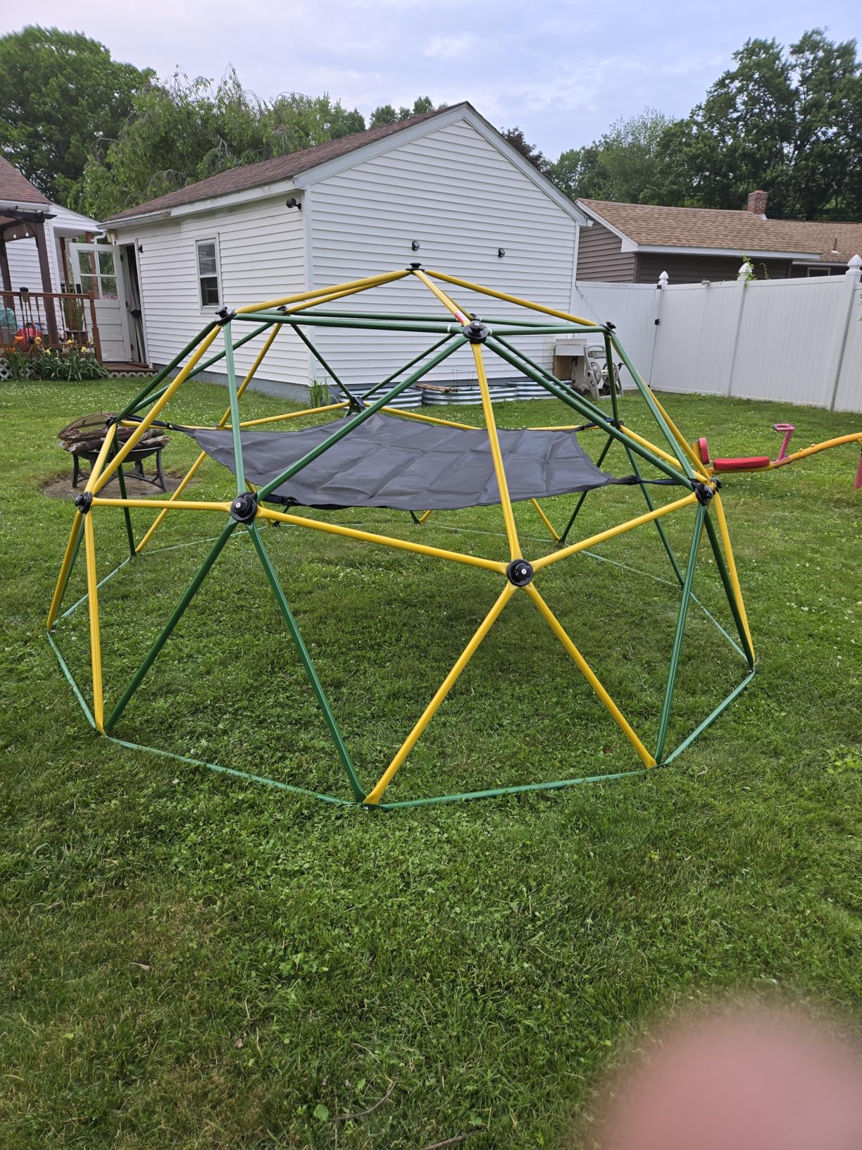 Amictoy Climbing Dome with Hammock and Swing, 10FT Backyard Jungle Gym customer photo 2