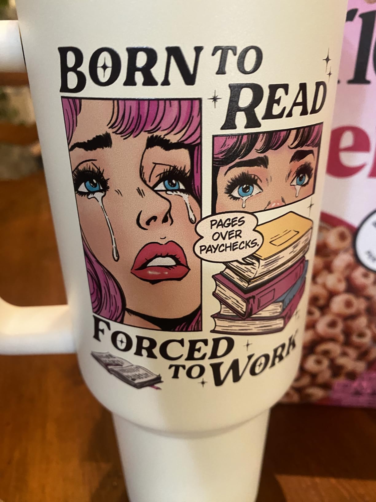 Funny Book Lovers Gifts for Women 40oz Tumbler with Handle and Straw Lid | Christmas Bookish Gifts, Reading Gift for Reader, Librarian, Nerd, Bookworm Cup Water Bottle, Book Themed Present customer photo 1
