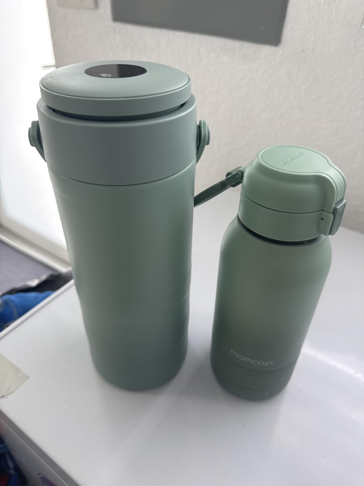 Momcozy Portable Bottle Warmer for Travel - Dual Heating Modes for Breast Milk & Water, Portable Milk Warmer with Fast Heating & Long Battery Life, 17 Ounces Large Capacity to Meet Your All-Day Needs customer photo 2
