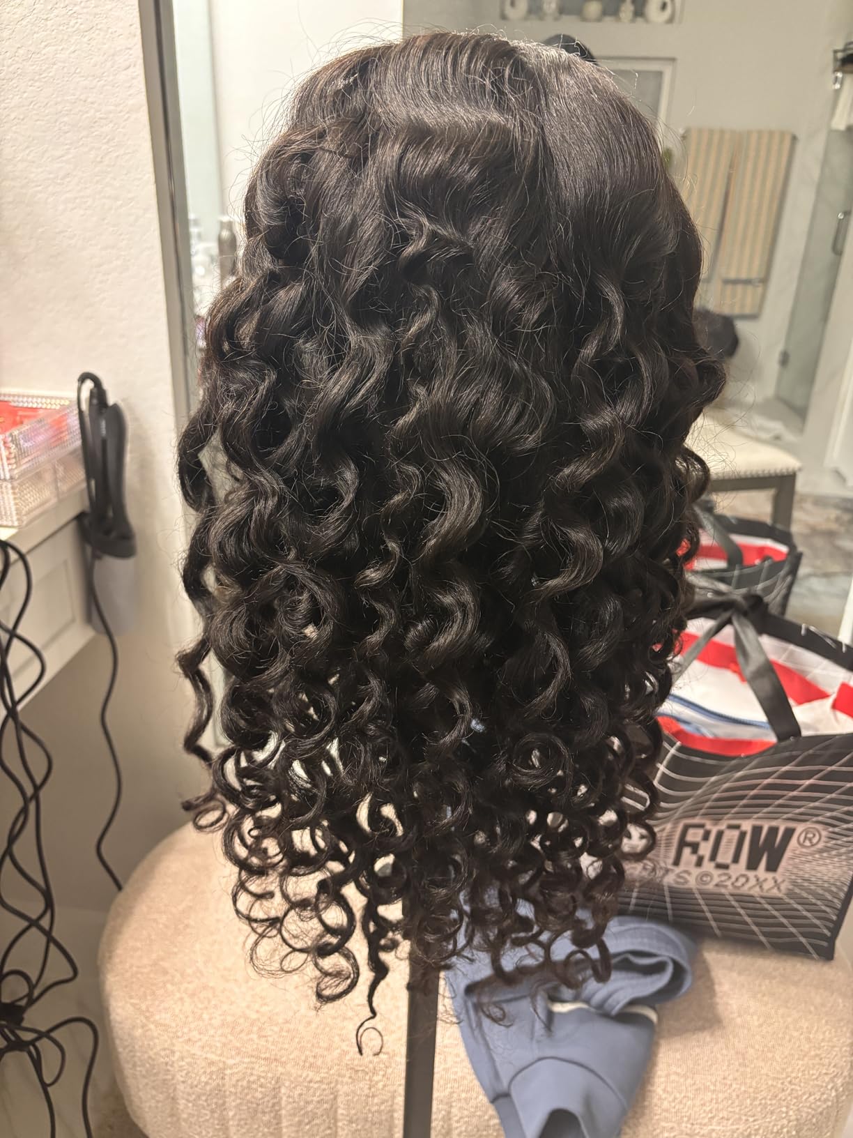 Wig Stand with Head 50 Inches, Wig Head Stand with 22 Inches Mannequin Head, Height Adjustable Metal Tripod Wig Stand, Manikin Head Set for Wigs Display Making Hair Weave and Styling customer photo 1