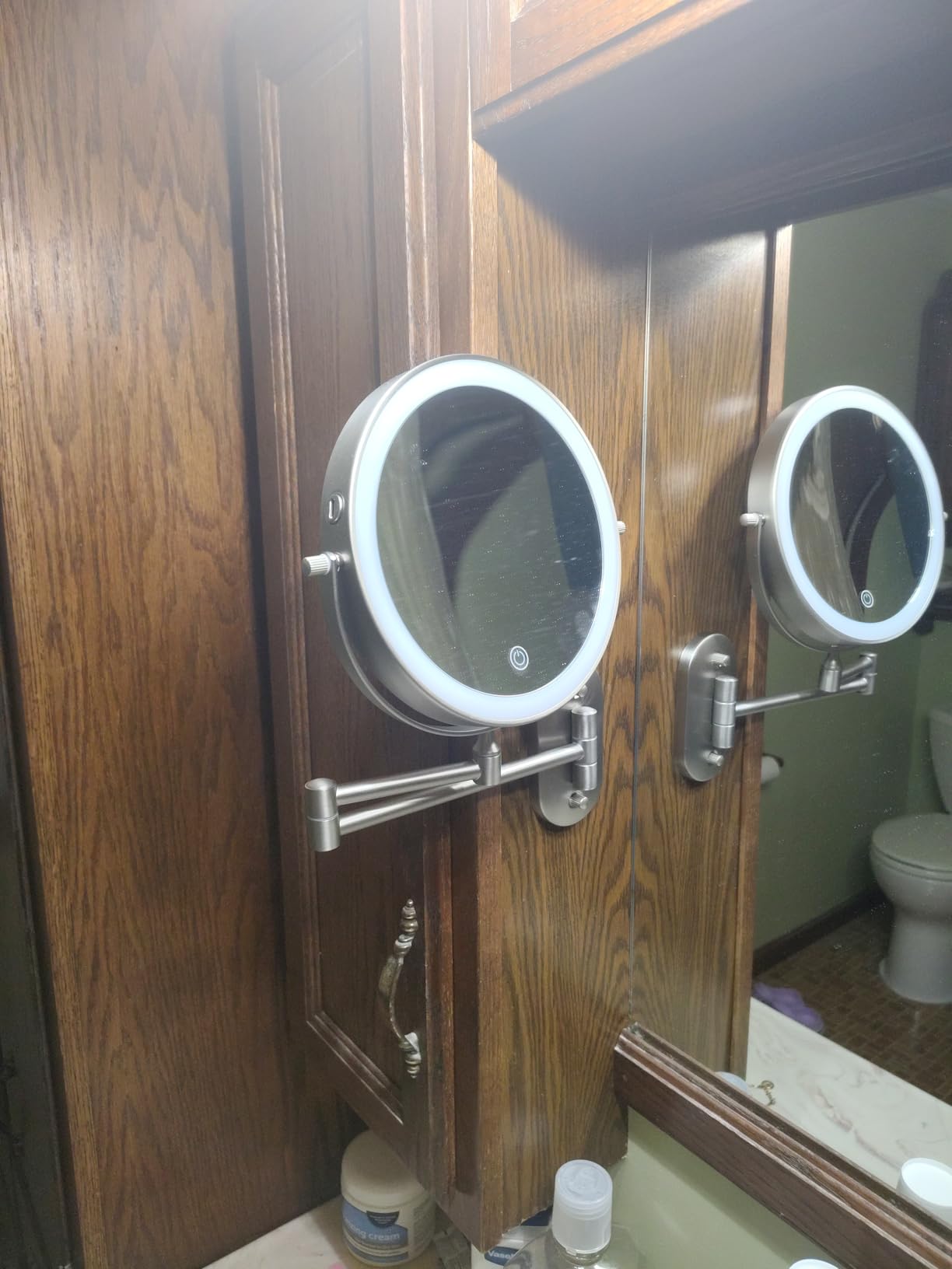 Auxmir 1X/20X Wall Mounted Makeup Mirror, 8