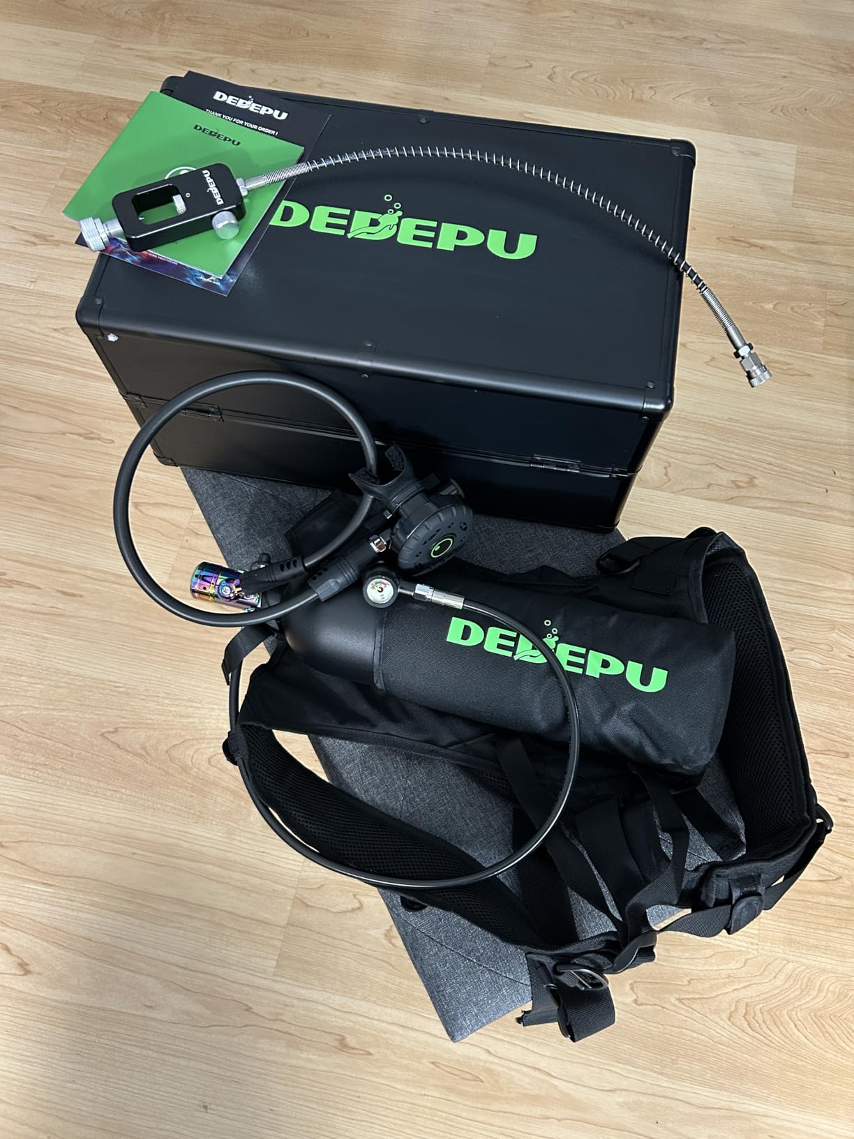 DEDEPU 2.3L Scuba Tank, Mini Diving Tank Small Lung Tank with Adapter, Up to 40 Mins Underwater Breathing Time customer photo 2