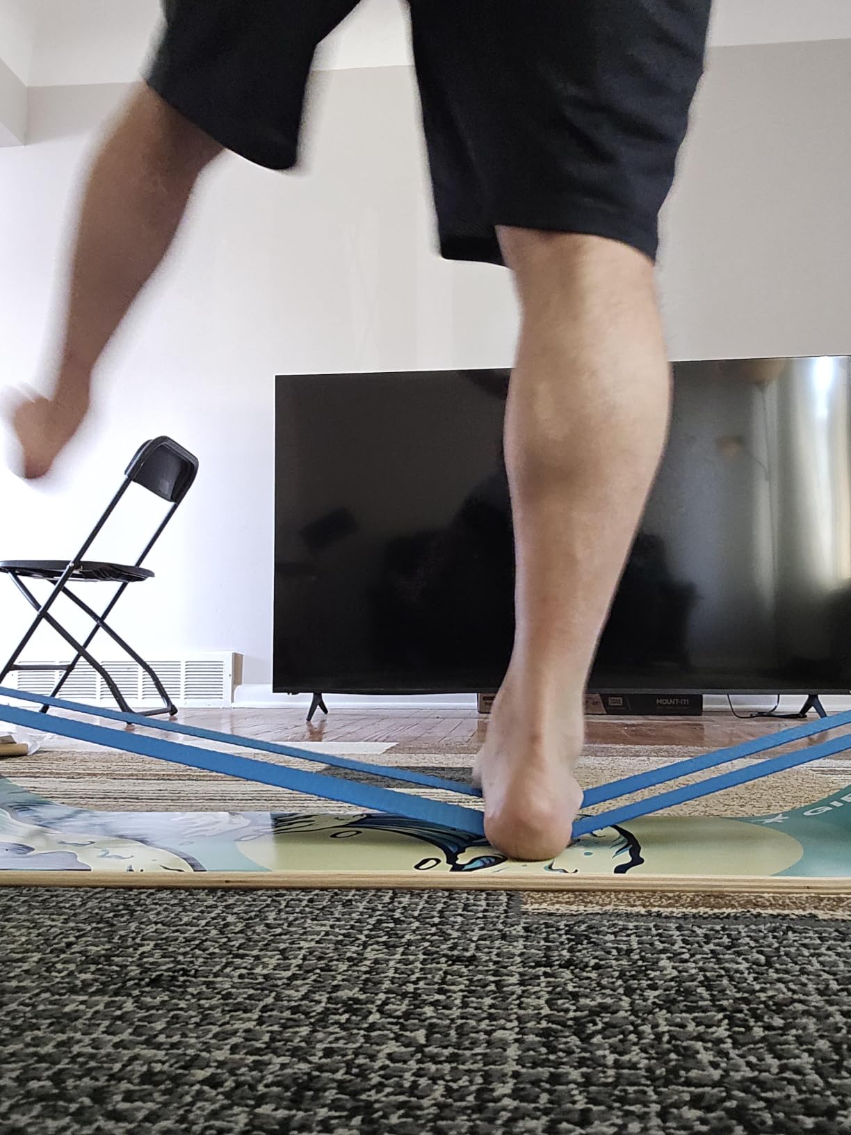 GIBBON SlackBoard, Balance Board Kids & Adults, Slackline Balance Trainer | 1 & 2 Line Options, Slack Board, Core Workout Equipment, Home Gym Training, Standing Desk Exercise, Yoga, Agility, Pilates customer photo 2