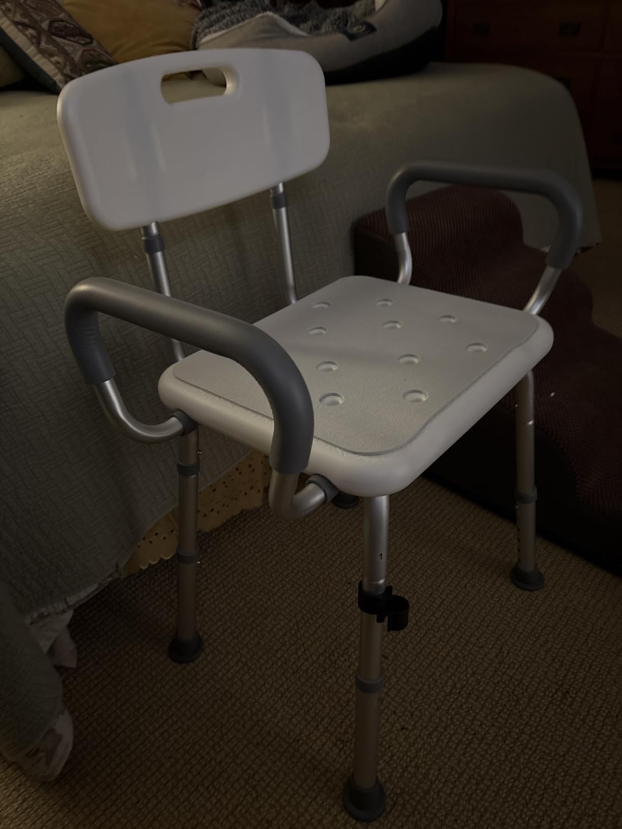 soundfuse Shower Chair for Inside Shower with Arms and Back, Aluminum Frame, 400 Lbs Heavy Duty Bath Seat, Tool-Free Assembly customer photo 2