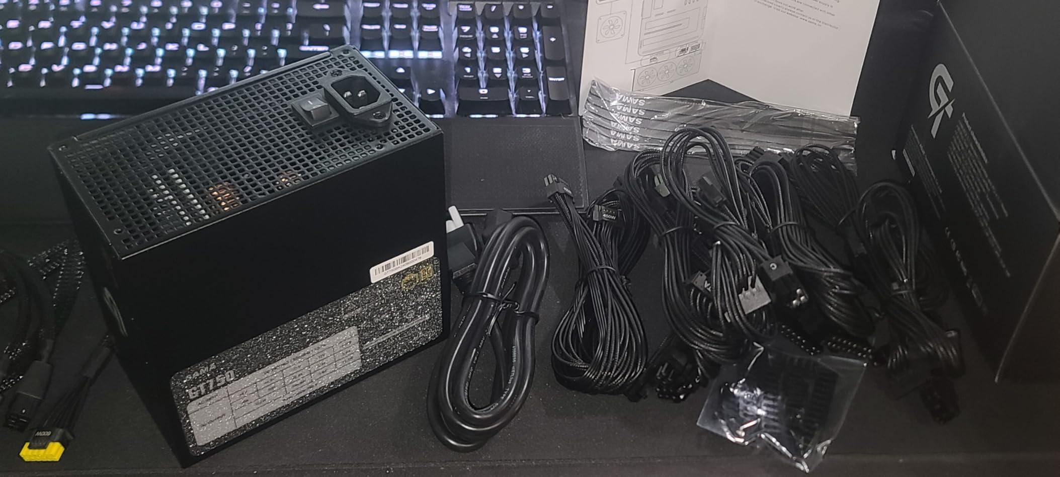 SAMA GT750 ATX 3.1 Fully Modular Standard Gaming 750W Power Supply Black | 80+ Cybenetics Gold Rated, Native 450W PCIe 5.1 12V-2x6, Japanese Capacitors, 120mm FDB ECO Silent Fan, 5 Year Warranty customer photo 2