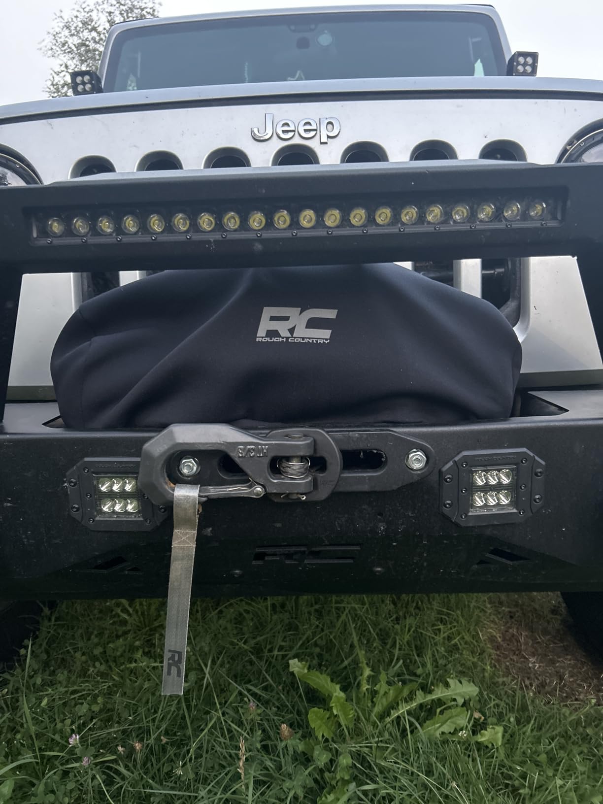 Rough Country Winch Cover - Waterproof Vinyl-Lined Protection for 9500-12000 LB Winches customer photo 2