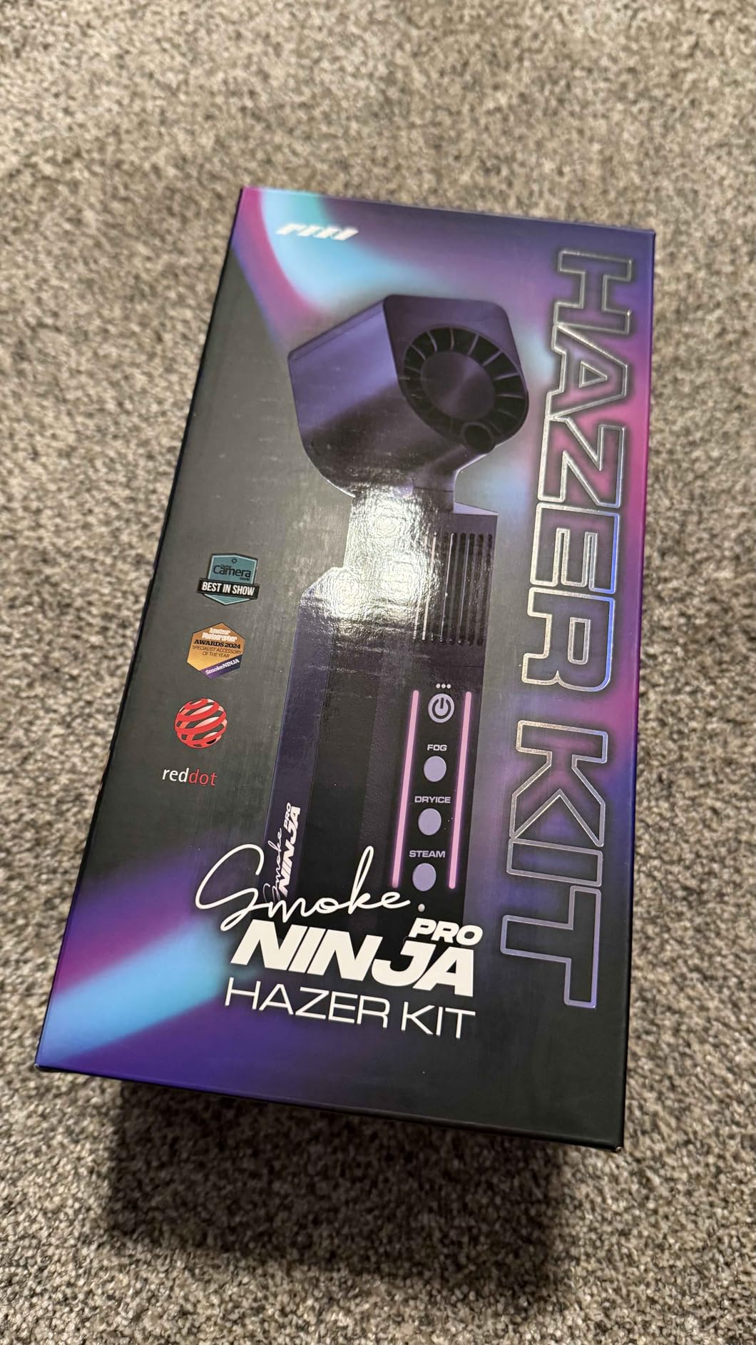 PMI SmokeNINJA PRO HAZER KIT - Portable Fog Machine with Bluetooth, Upgraded Anti-Leak Fog Chamber, 3rd-Gen Haze Nozzle, 3-Min Continuous Output, USB-C Powered for Cinematic, Studio & Event Use customer photo 2