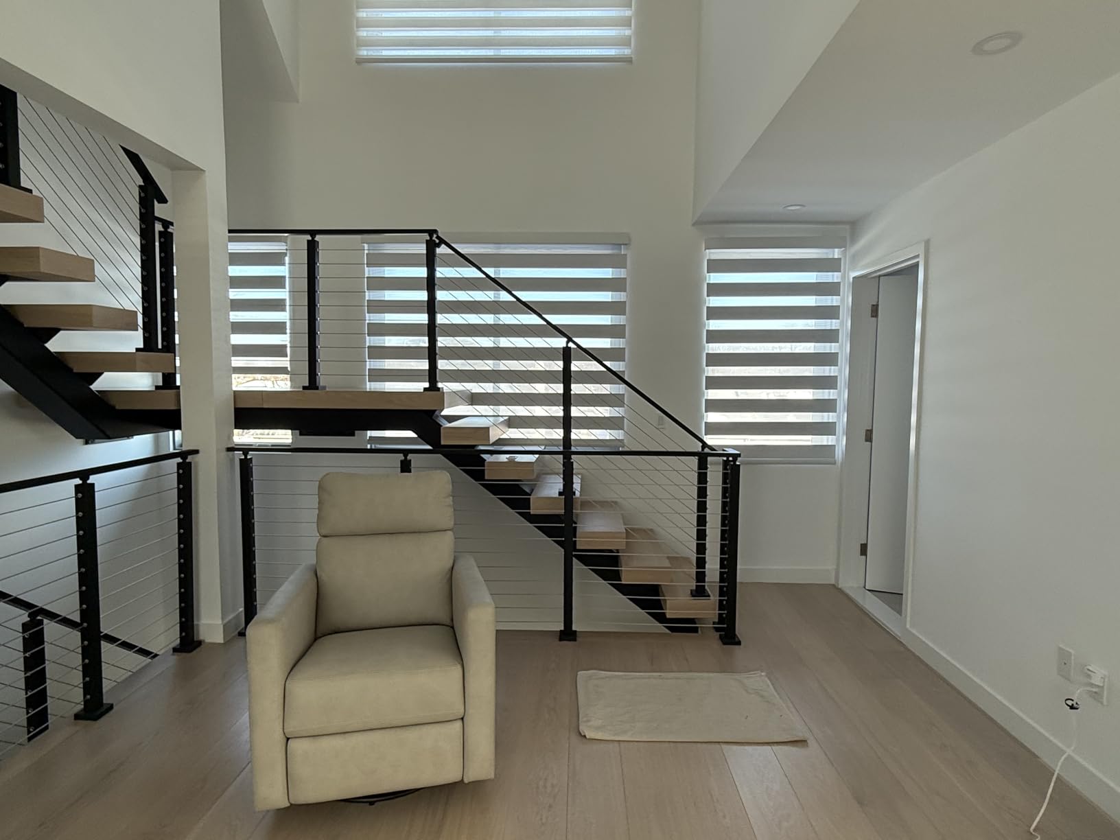 Motorized Zebra Blinds Custom Size Smart Dual Layer Shades for Windows with Remote | Assembled in USA | Electric Day and Night Privacy Light Filtering Rechargeable Quiet Motor Window Shades customer photo 2