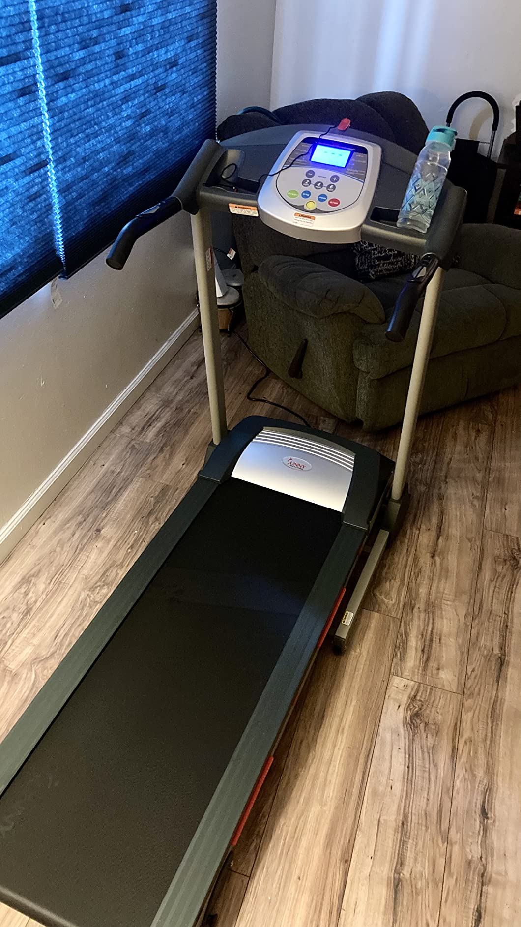 Sunny Health & Fitness Smart Wi-Fi Treadmill with Auto Incline | 12% Auto Incline, Wi-Fi Integration, Shock Absorbing Deck, Quick Speed & Incline Buttons, Double Deck customer photo 1