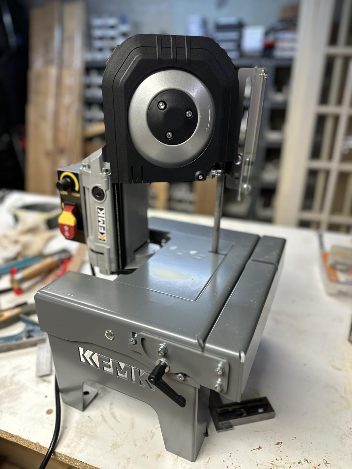 table top band saw, 5’’ Cutting, 137-472 FPM, 10A motor metal bandsaw customer photo 2