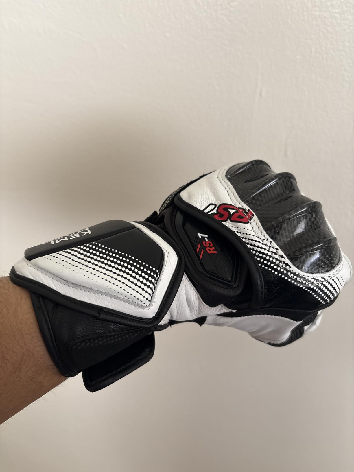 KEMIMOTO Leather Motorcycle Gloves for Men and Women, CE-Certified, Riding Racing Gloves with ESA Cushioning Kevlar Carbon Fiber Knuckle Protection for Dirt Bike Motorbike Outdoor Sports customer photo 1