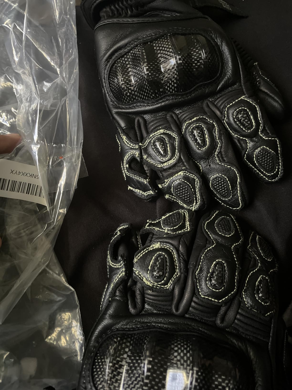 KEMIMOTO Leather Motorcycle Gloves for Men and Women, CE-Certified, Riding Racing Gloves with ESA Cushioning Kevlar Carbon Fiber Knuckle Protection for Dirt Bike Motorbike Outdoor Sports customer photo 2