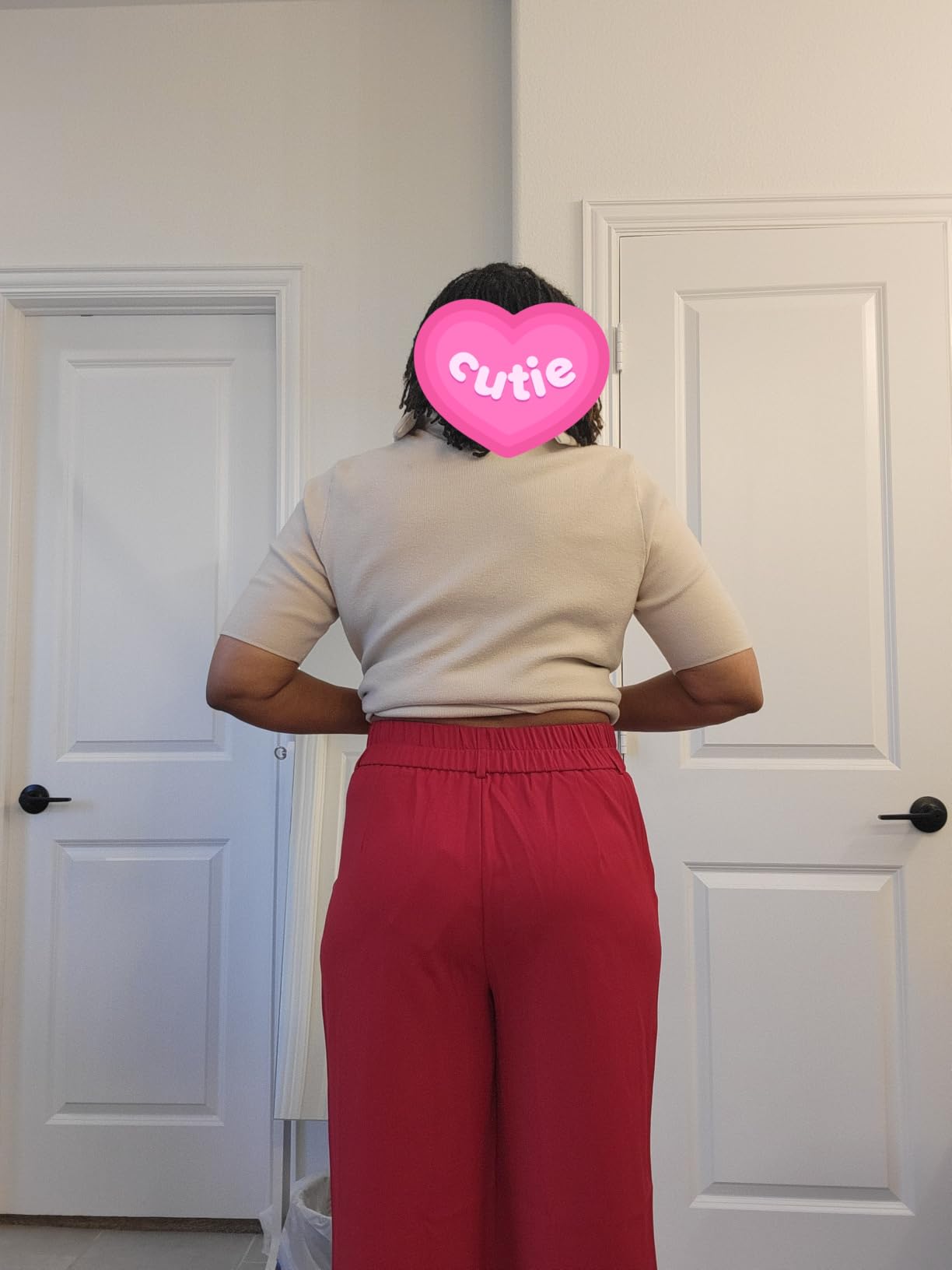 BTFBM Wide Leg Dress Pants Women Business Casual Outfits | High Waisted Palazzo Pants, Front Pleated, Button Zip Up Closure, Office Work Trousers With Pocket customer photo 2