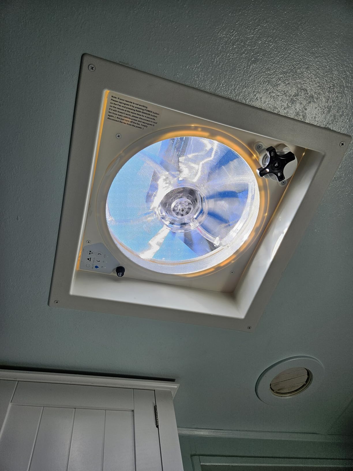 RV Vent Fan 14x14, 10-Speed Roof Vent Fan with Remote Control & Rain Sensor, 12V RV Exhaust Fan customer photo 1