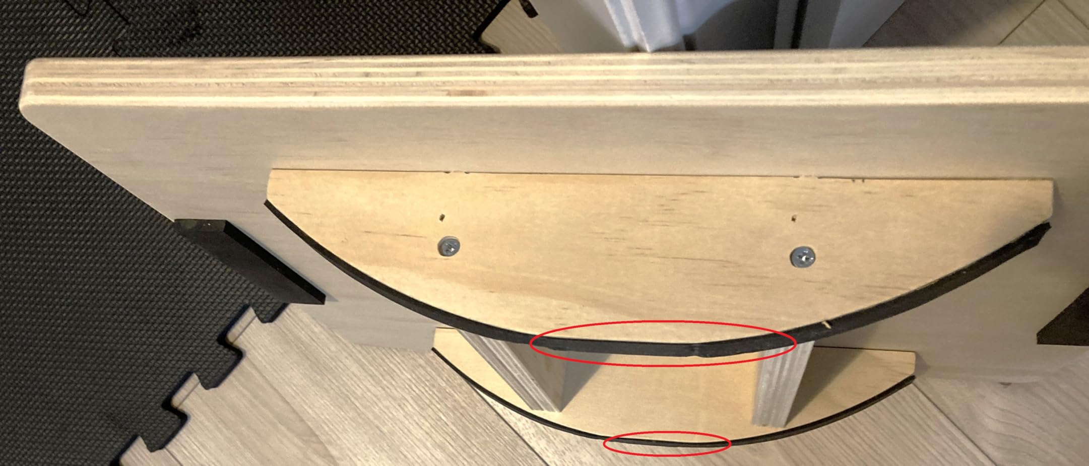 Balance Board Wooden Wobble Board for Adults Anti-Slip Board for Physical Therapy & Core Strength, Ideal Balance Board for Standing Desk with Ankle Support customer photo 2