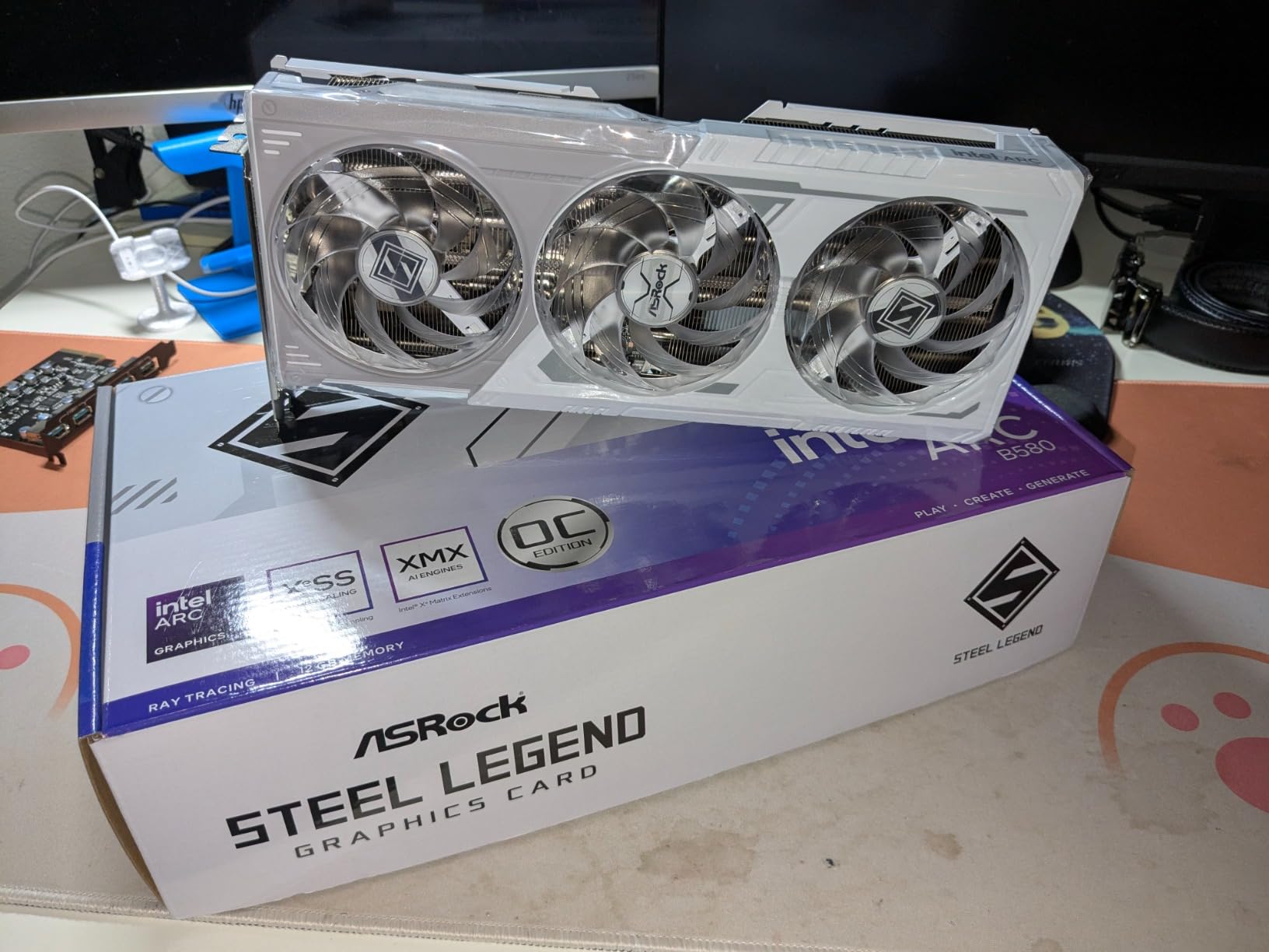 ASRock Intel Arc B580 Steel Legend 12GB OC Graphics Card, 2800 MHz GPU Clock, 12GB GDDR6, DisplayPort 2.1, HDMI 2.1a, Triple Fan Cooling, Polychrome SYNC customer photo 1