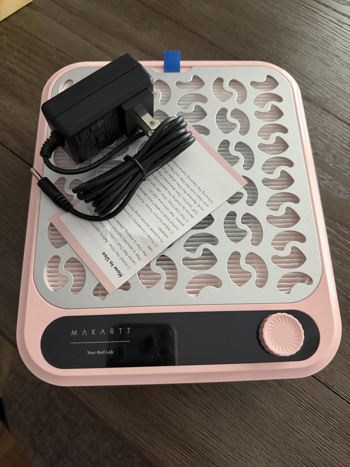 Makartt Nail Dust Collector - 4200 RPM Adjustable Speed Digital Display | Strong Suction Nail Dust Vacuum Digital Display, Reusable Filter, Compact for Home Salon Use White customer photo 1