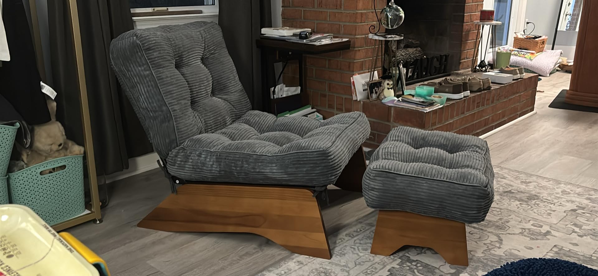 MAXYOYO Accent Chair with Ottoman, Lounge Chair with Adjustable Backrest customer photo 1