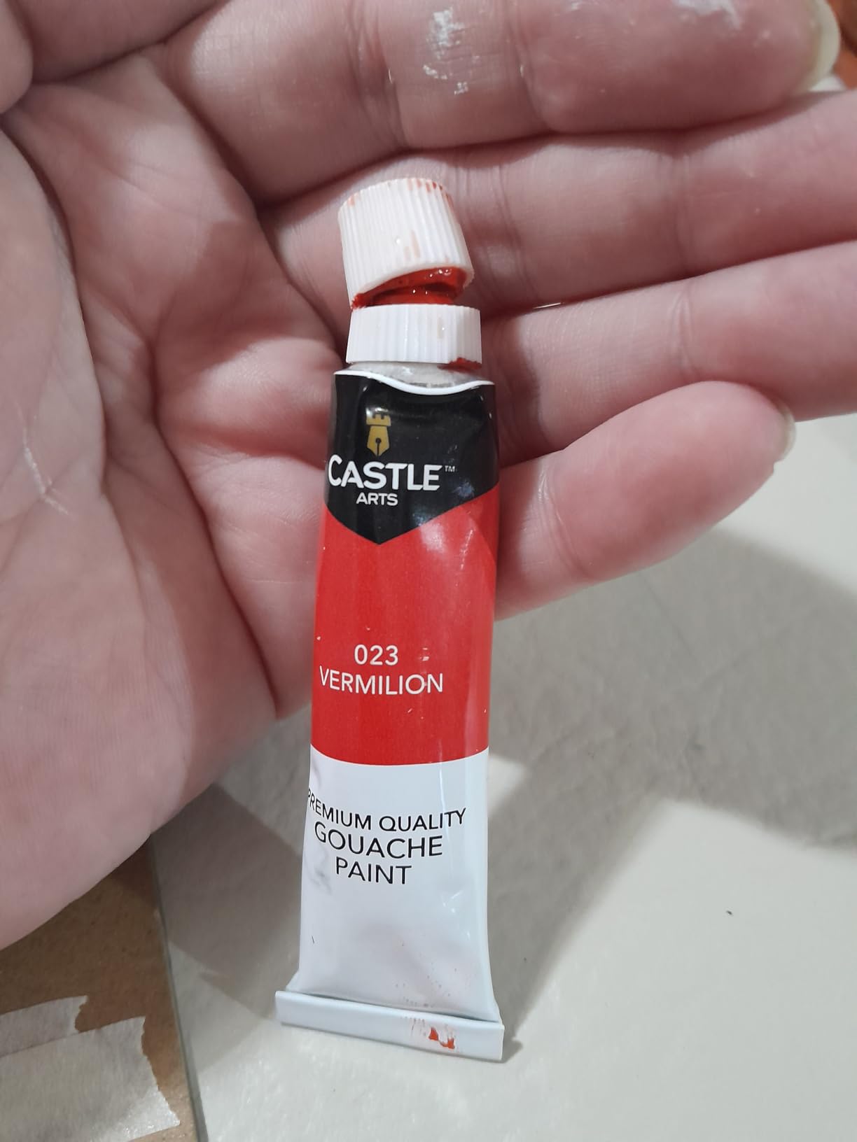 Castle Art Supplies 24 Piece Gouache Paint Set for Adults - New Formula | Richer, brilliant opaque color in 24 X 12ml tubes customer photo 2
