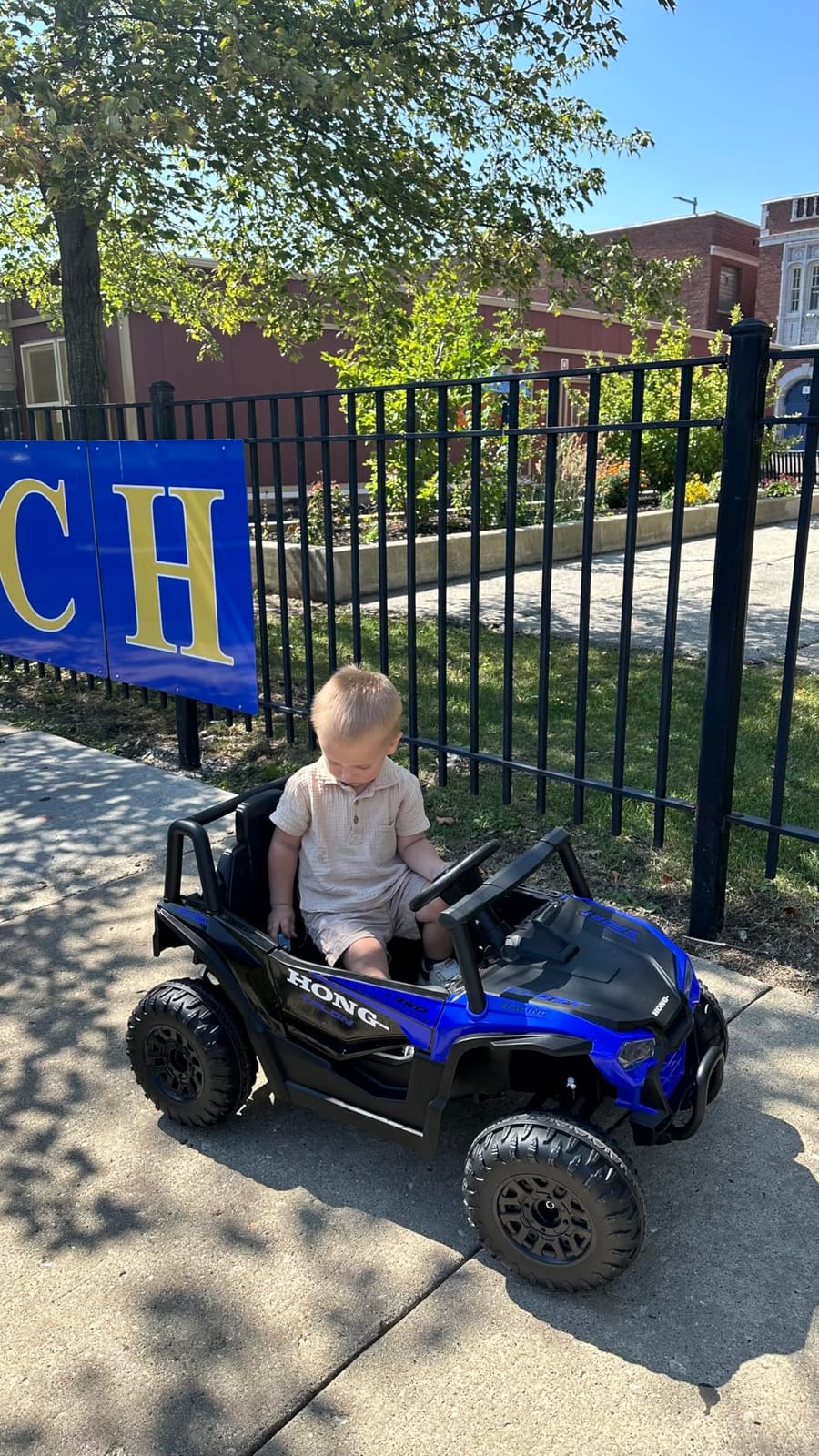 12V Electric Car for Kids, Ride on Toys with Remote Control, Toddlers UTV | LED Headlights, Bluetooth, Music, Electric Vehicles with Spring Suspension for Boys & Girls 3+ Years Old, Blue customer photo 2