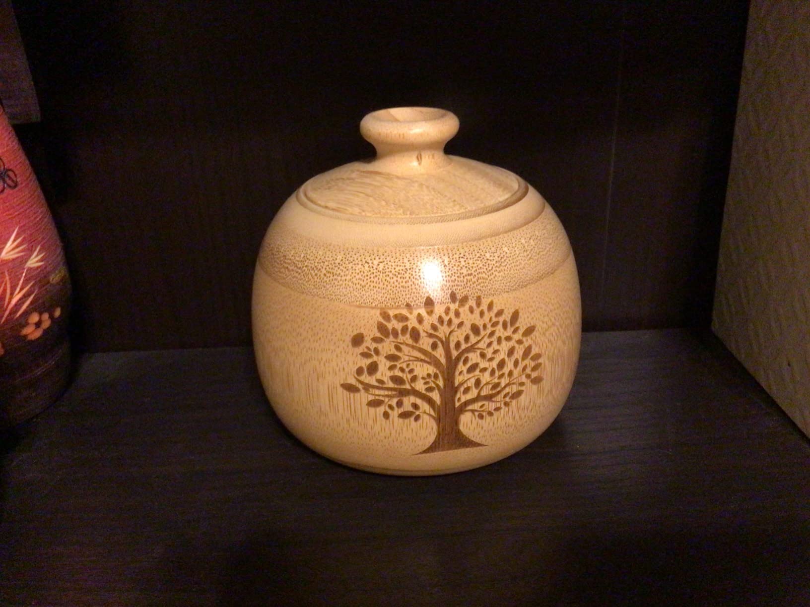Small Urns for Human Ashes Keepsake with Tree of Life Pattern,Small Cremation Urns for Human Ashes Adult Male Female,Bamboo Scattering Tubes for Human or Pet Ashes,Hold Up to 7.5 Cubic Inches customer photo 2