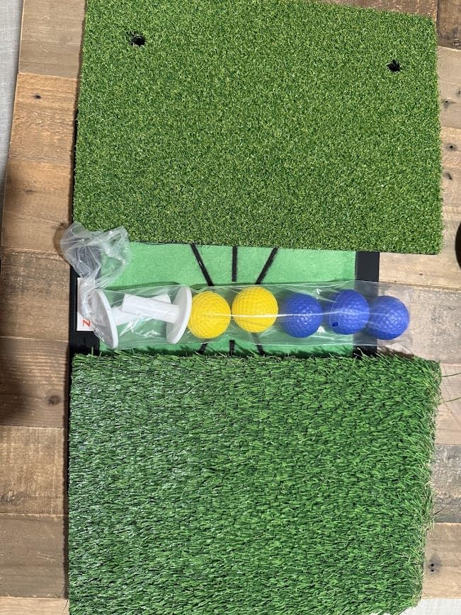 Golf Hitting Mats Training Equipment, Golf Practice Mat with Instant Swing Path Feedback, 3 Replaceable Golf Training Mats with No-Slip Heavy Duty Rubber Base customer photo 2