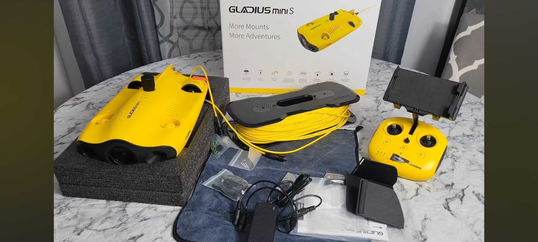 Chasing Gladius MINI S Upgraded Professional Underwater Drone Set, with 4k Resolution + EIS Anti-Shake Camera, Remote Control and App Remote Control, Support Multiple Mounts customer photo 1