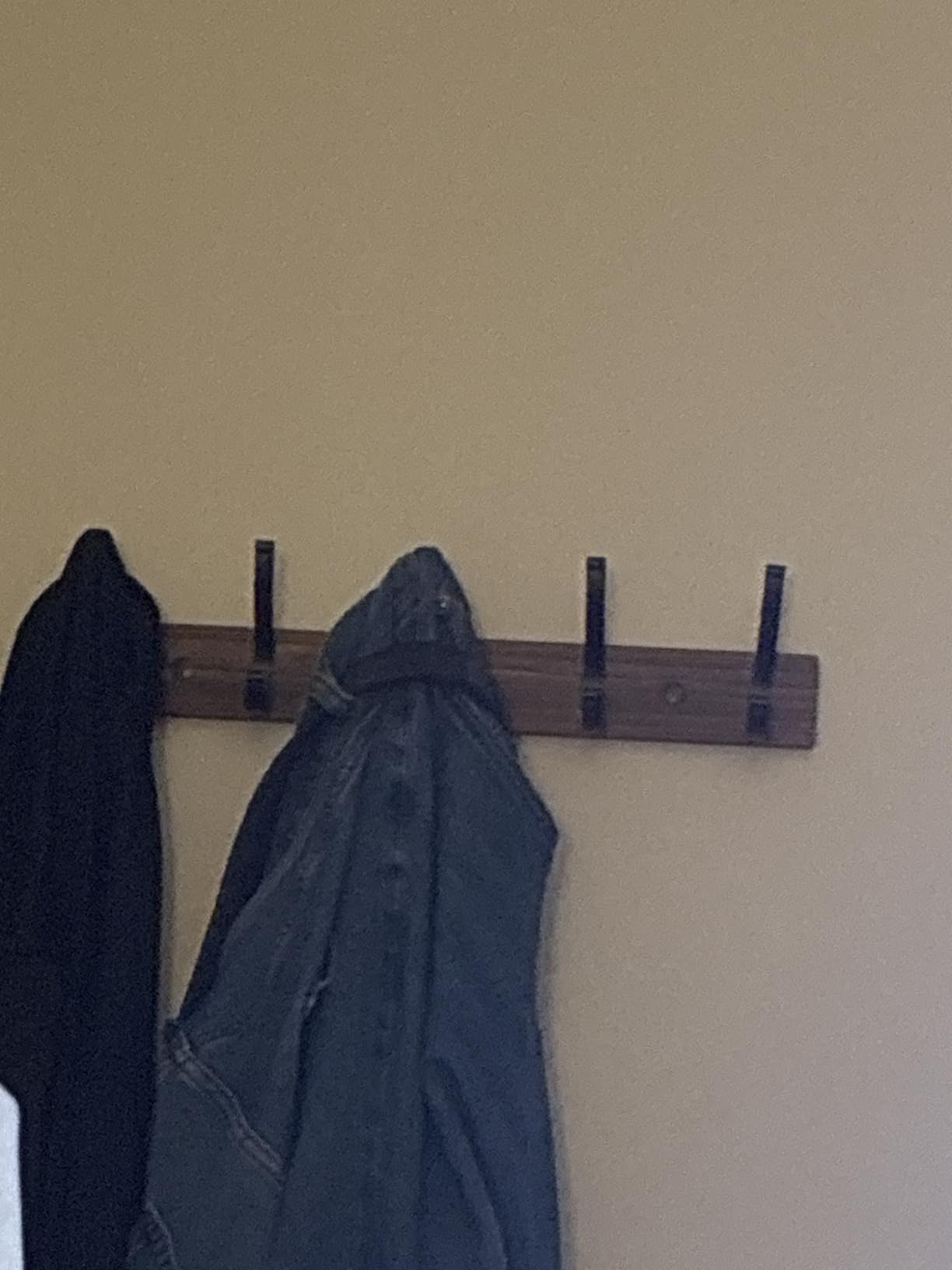 Optish Coat Rack Wall Mount, 16.5 Inches Wood Coat Hooks, Wall Hooks for Hanging, Hat Rack Bag Hanger Key Holder for Wall, Purse Hanger Towel Racks for Bathroom (1Pack, Brown) customer photo 2