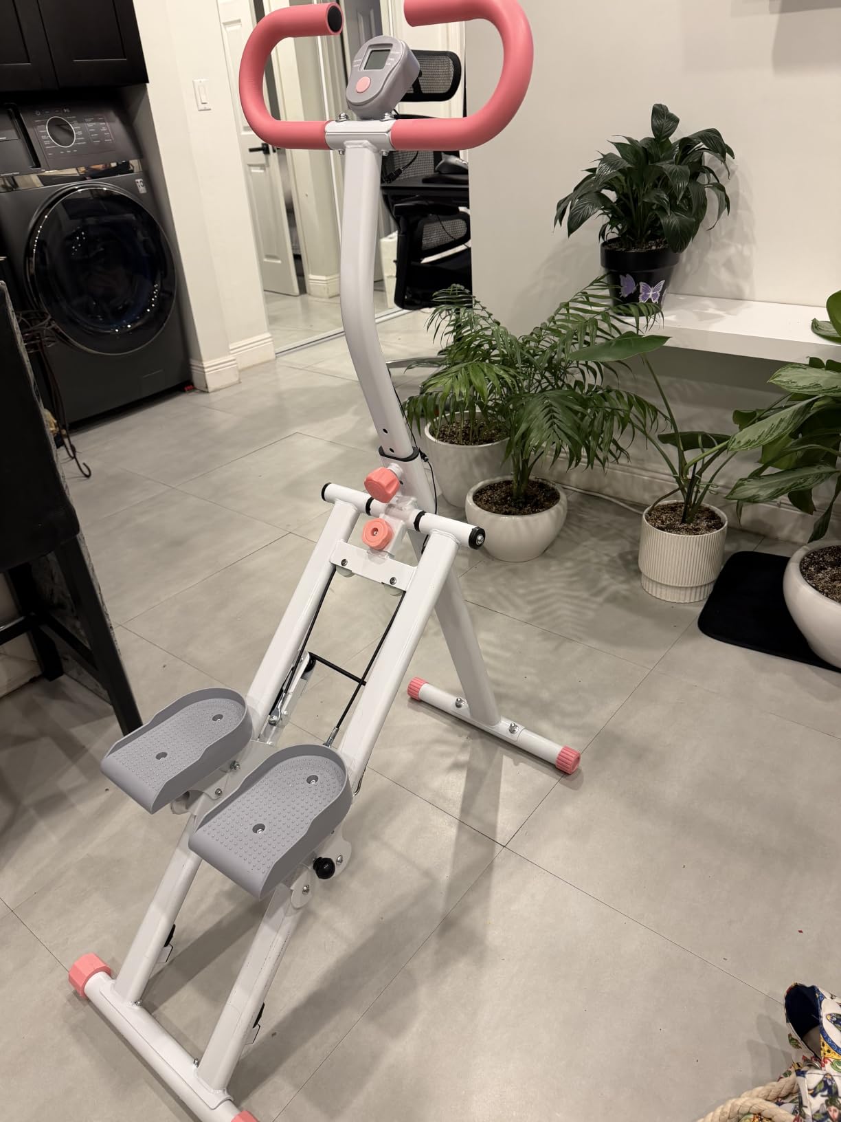 KINMAC Stair Stepper for Home, Foldable Stair Climber | Upgrade Vertical Climber Full-Body Workout Machine with Stable Frame, Adjustable Handlebar, LCD Monitor, Portable for Home Gym customer photo 2