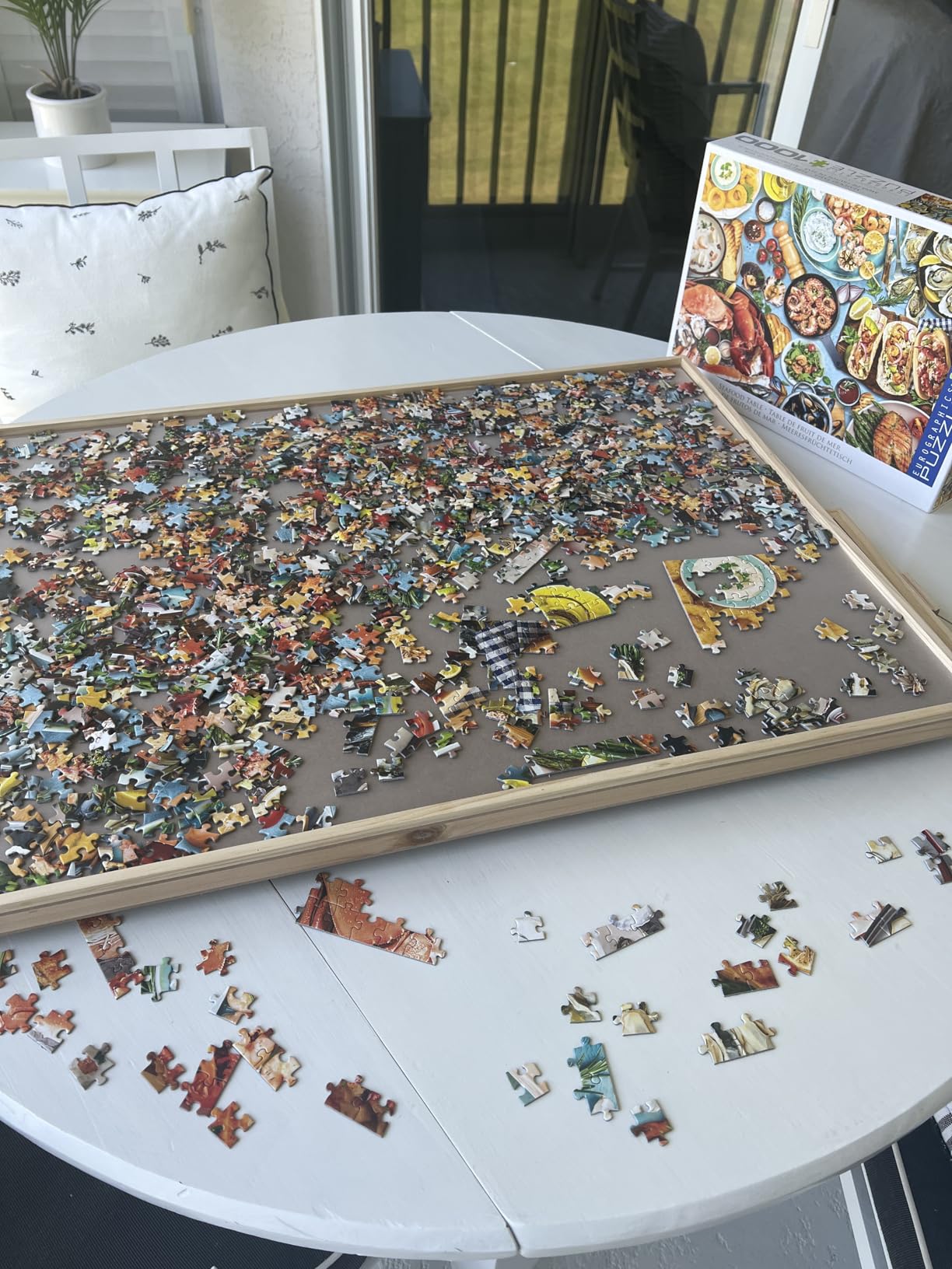 BuilderButler 1000 Pieces Rotating Puzzle Board with 4 Drawers,28.74