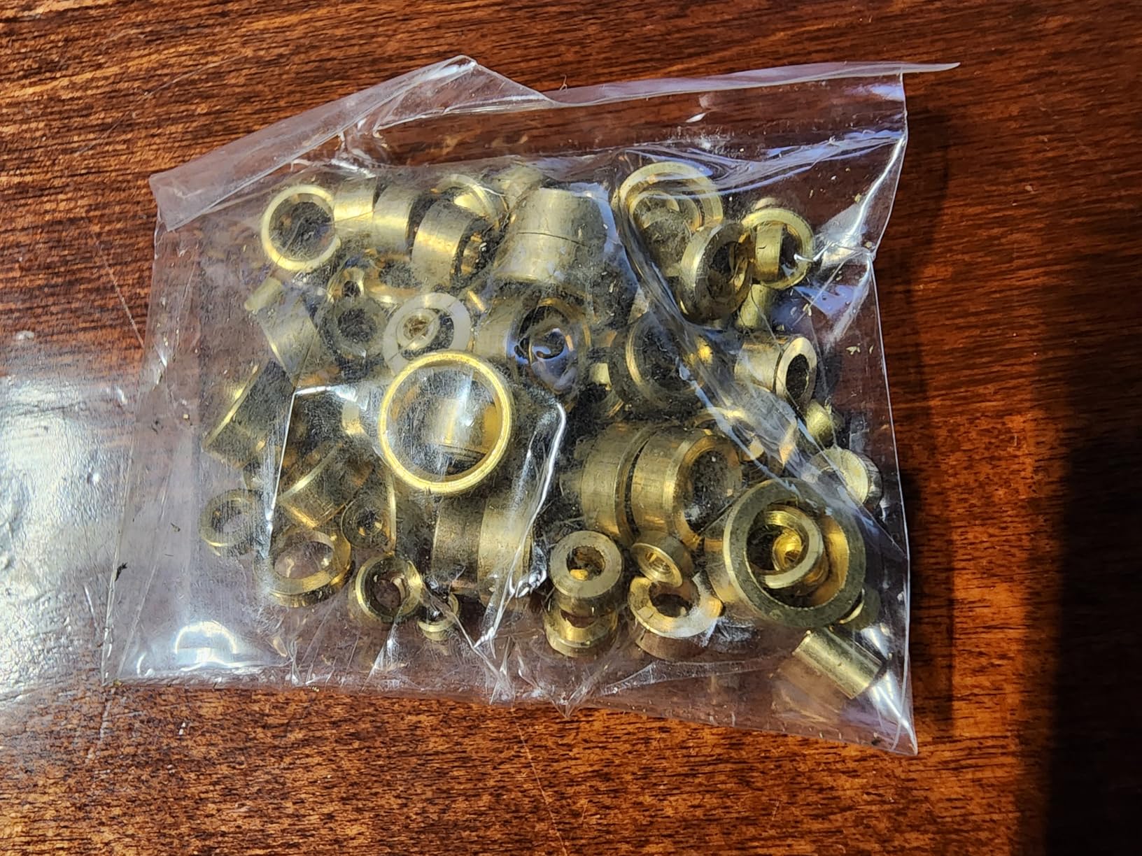 100 Piece Brass Clock Bushes for Pivots, Assorted Sizes 2mm-8.5mm customer photo 1
