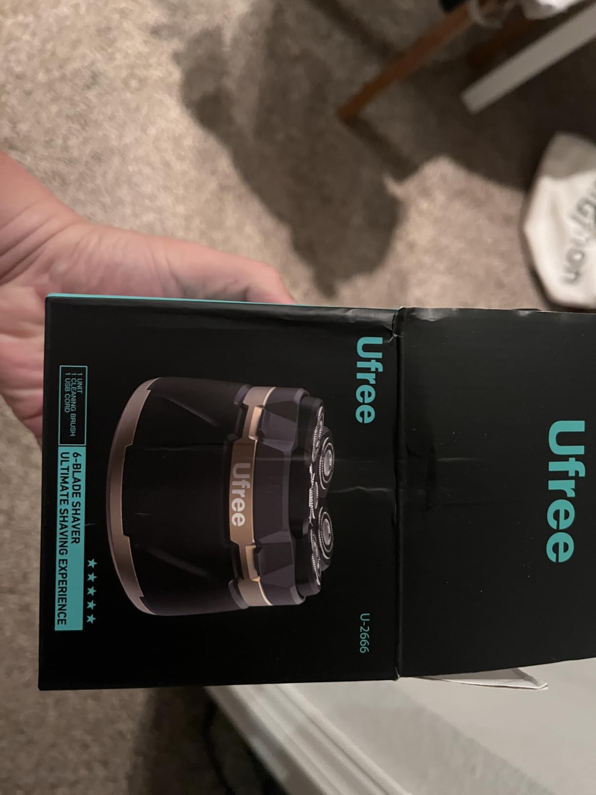 Ufree Head Shaver for Bald Men, Detachable Magnetic Head, Waterproof | 6D Floating Stainless Steel Blades, Storage Bag, LED Display, USB-C Fast Charging, 150 Mins Runtime, Travel Lock customer photo 2