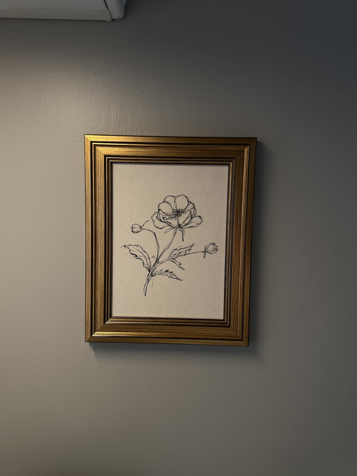 VIYYIEA Vintage Gold Framed Wall Art - Hummingbird Sketch, 8x10 IN | Cute yet exquisite, Affordable & High quality, Bathroom wall decor customer photo 2