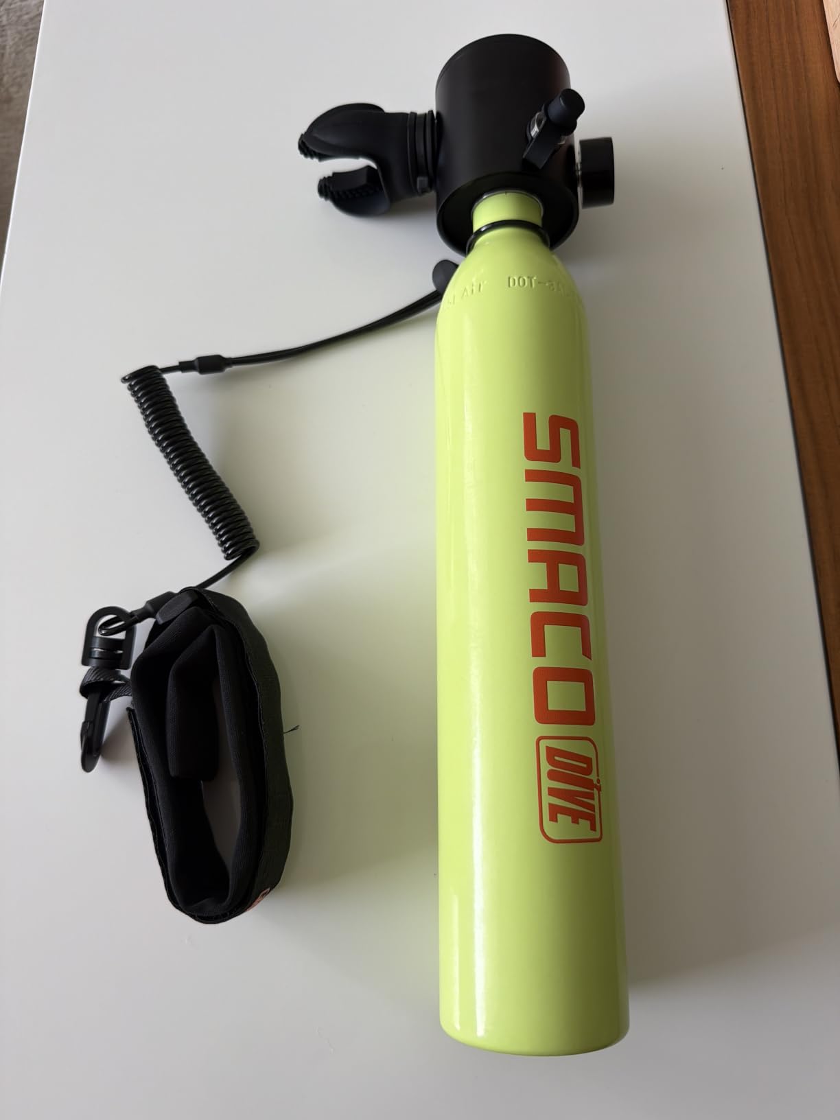 SMACO S300 Mini Scuba Tank, 0.5L Handheld Lung Air Tank | Aluminum Pony Bottle, DOT Certified, Reusable customer photo 1