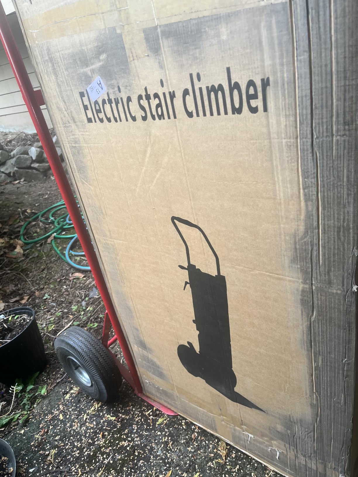 Electric Stair Climbing Dolly, Heavy Duty Cart 880lbs Capacity 1200W Motorized Hand Truck with Foldable Design for Moving Furniture Fridge Appliance(Black) customer photo 2