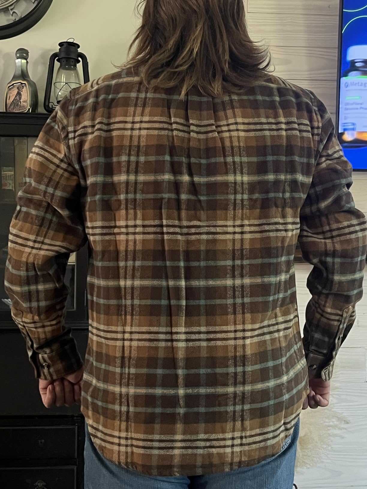 Dubinik® 13 oz Ultra Heavyweight Flannel Shirt for Men Button Down Plaid | Warm, Long Sleeve, Casual, Soft, 100% Cotton, Pre-Shrunk, Breathable, Plaid, Workwear, Casual, Outdoor, Chamois, Pocket customer photo 2